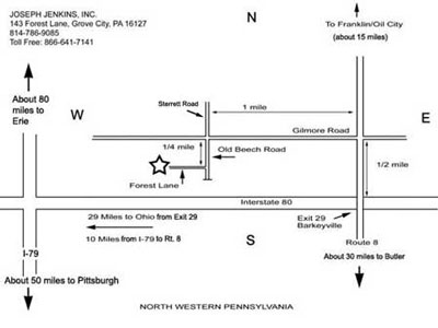 Map to Joseph Jenkins, Inc. Map to Joseph Jenkins, Inc.