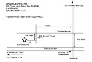 Map to Joseph Jenkins, Inc.